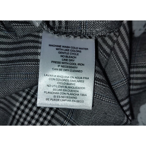 Rachel Roy Woman's Grey Full Zip Bomber Jacket Size 2X Plaid Floral Pockets Edgy - Picture 11 of 11